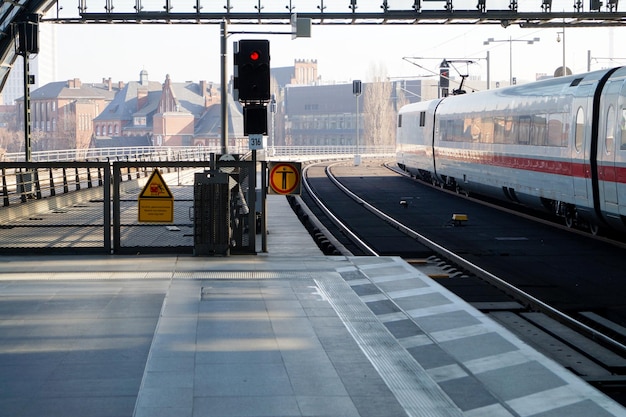 Train on railroad track