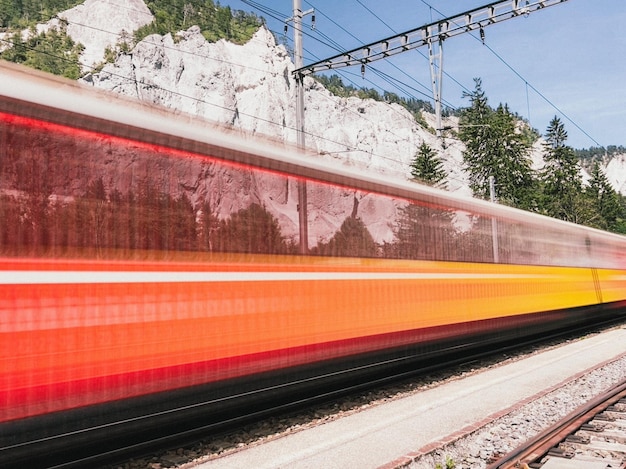 鉄道線路の列車