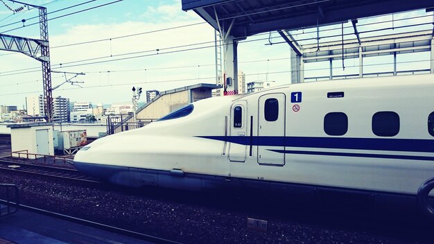 Train on road