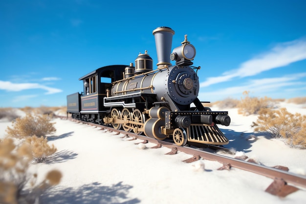 A train on the snow