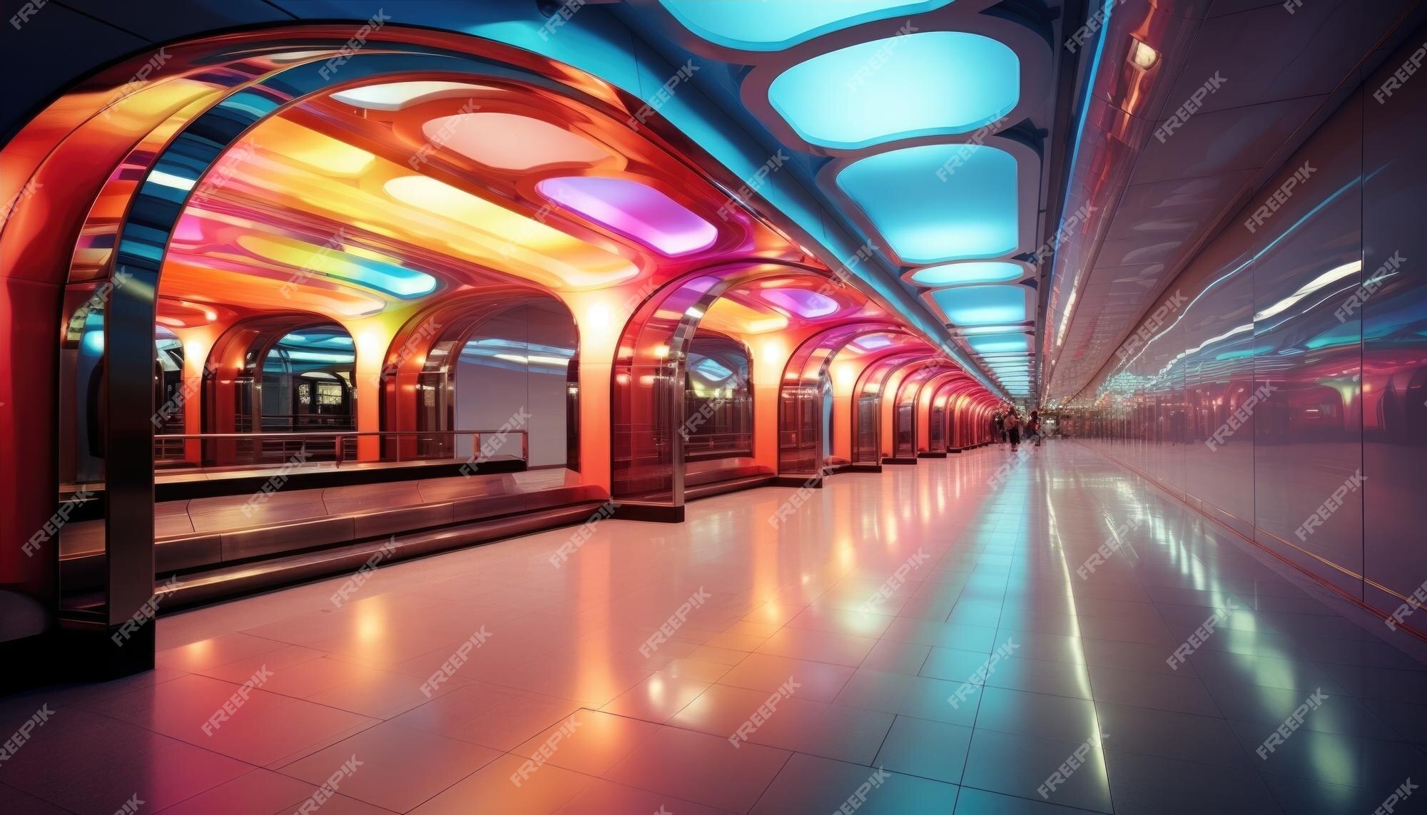 Premium AI Image | Train station background