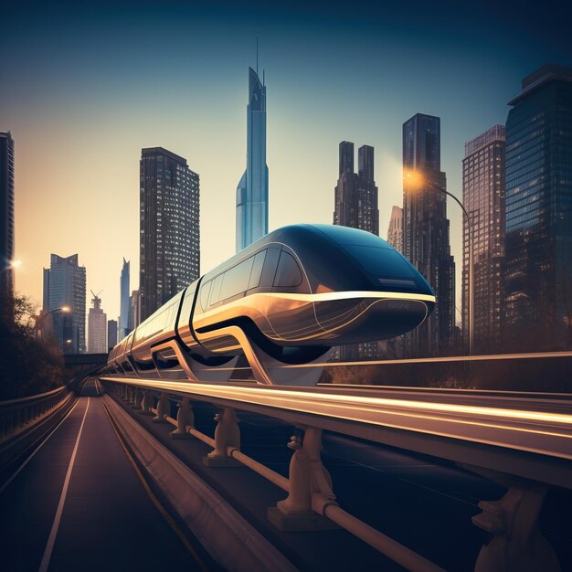 a train that has a futuristic design on it