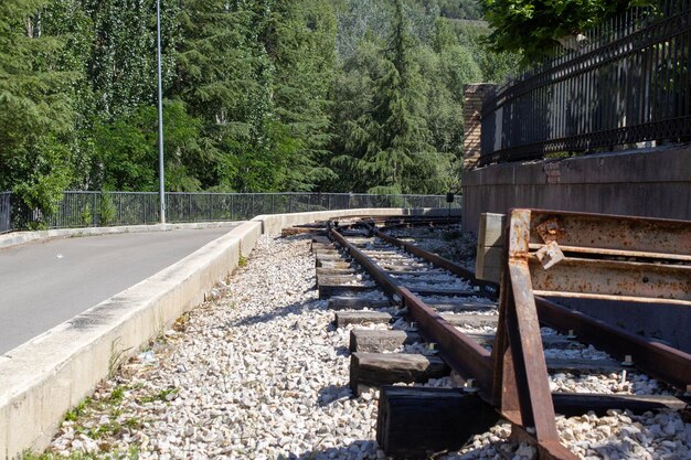 写真 ウトリラス鉱山博物館の鉄道線路