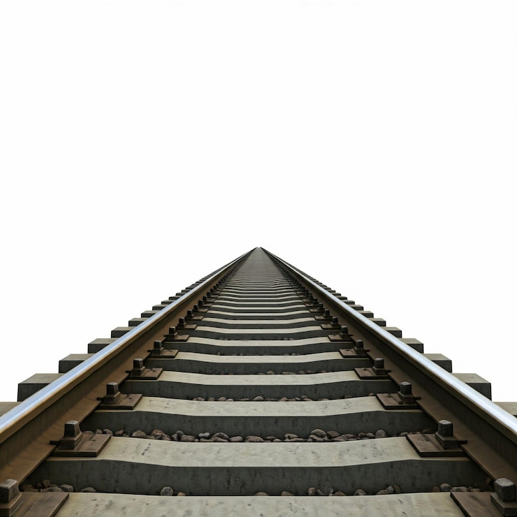 Photo a train track with the word quot train quot on it