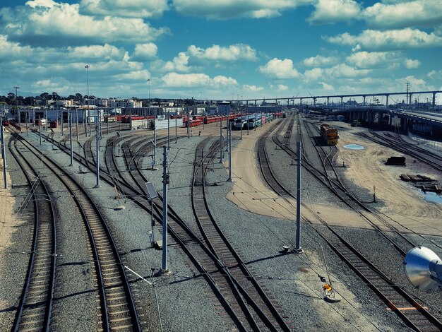 Train tracks in the afternoon