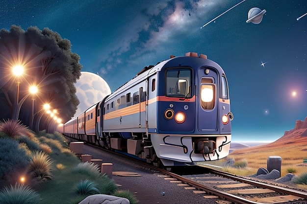 写真 宇宙を旅する列車