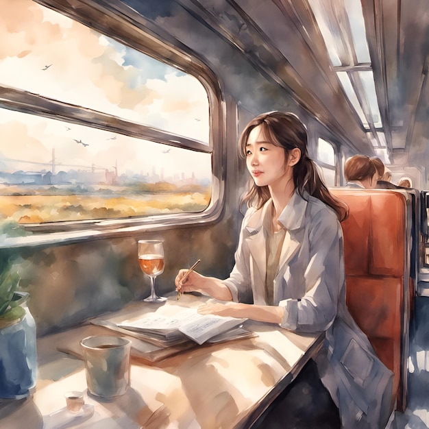 a train trip with friends