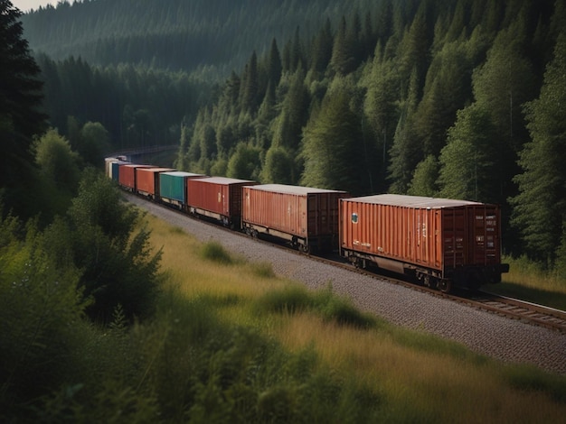 Photo a train with a boxcar that says quot x quot on the side