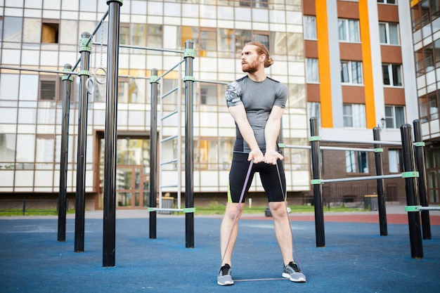 Trainen met elastische riem