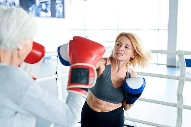 Trainen op boksring