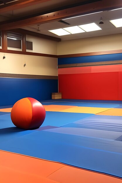 Foto tappetini da allenamento e arti marziali nel dojo