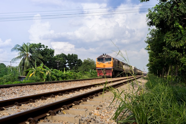 Trains on The length of the railway track