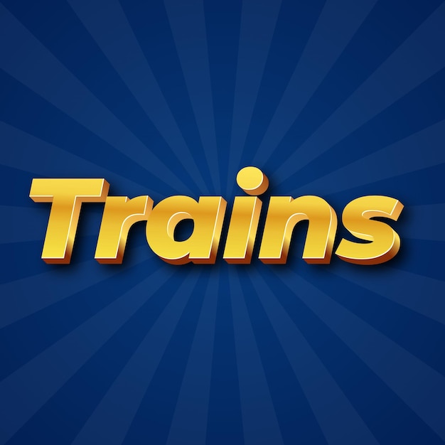 Trains text effect gold jpg attractive background card photo