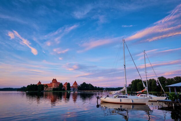 Trakai Island Castle in meer Galve, Litouwen