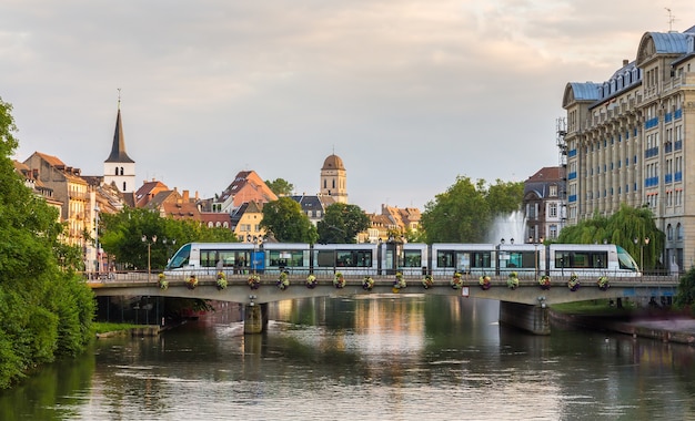 Tram at Gallia station in Strasbourg