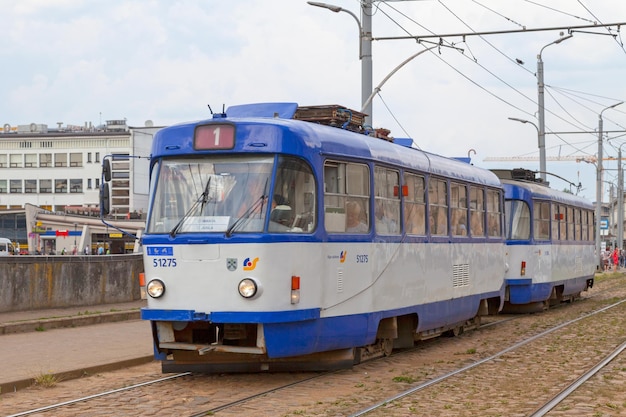 Tram of the line 1 in Riga