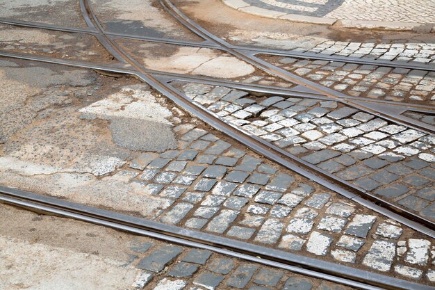 Tram Track in Lisbon, Portugal