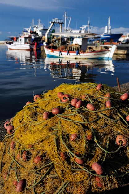 Photo trammel for fishing near the sea