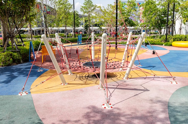 Trampoline in playground