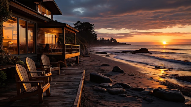 Tranquil beach house panoramic ocean views