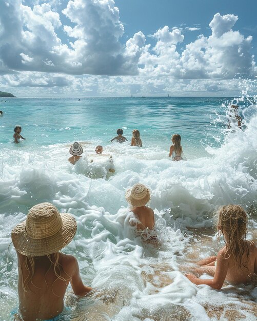 Foto una tranquilla vacanza in spiaggia