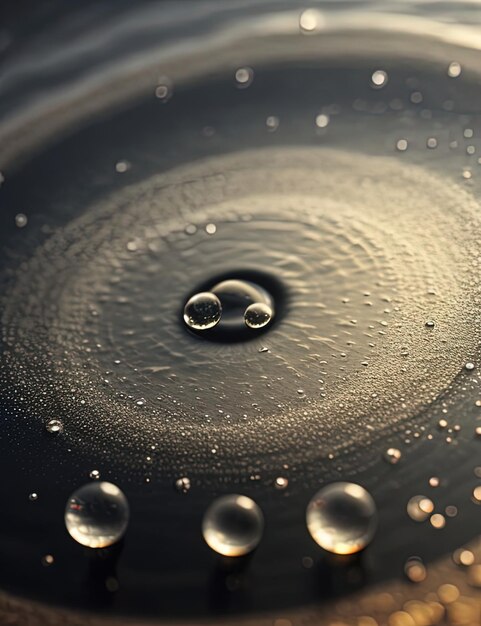 Photo tranquil beauty glass windows with glistening water drops and snow