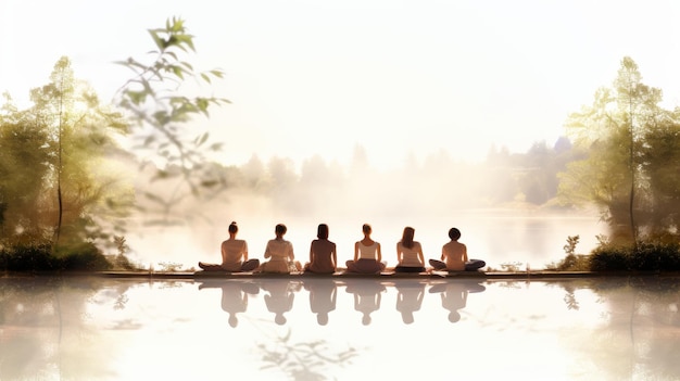 Tranquil Camp on White Background