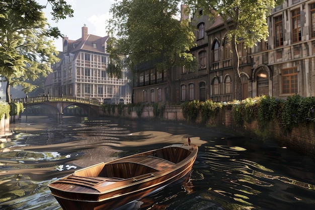 Tranquil canal boat rides through historic cities
