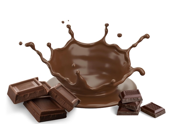 Tranquil Chocolate Moments on White