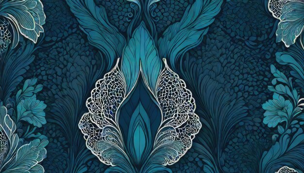Tranquil Fusion Dark Slate Blue Old Lace and Teal Blue Abstract Background