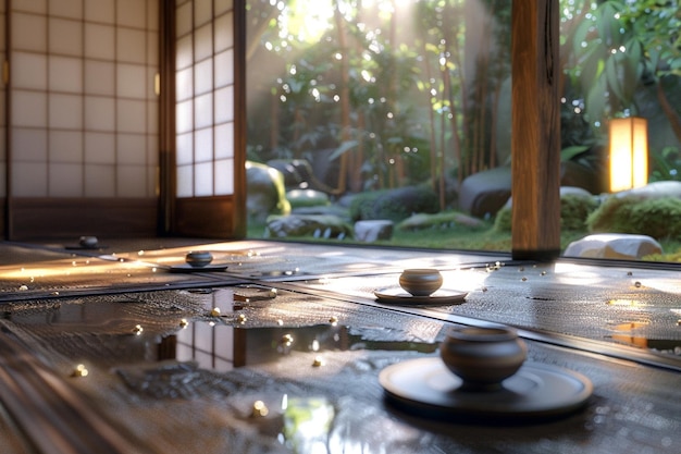 Photo tranquil japanese tea ceremonies