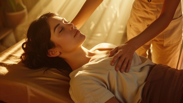 Tranquil Massage Therapy Relaxing Moments on the Massage Table