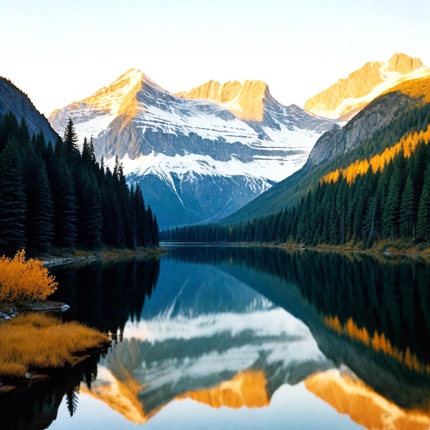 Photo a tranquil mountain at sunset