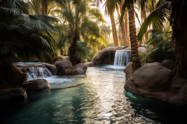 Photo tranquil oasis