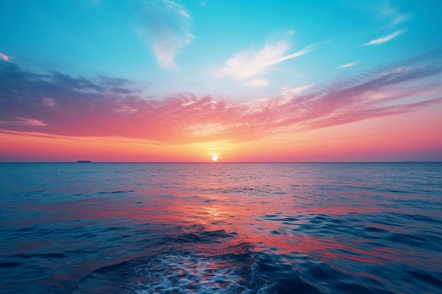 Tranquil Ocean Sunset Nature Wallpaper