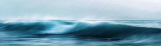 Photo tranquil seascape abstract ocean with serene waves in calming colors