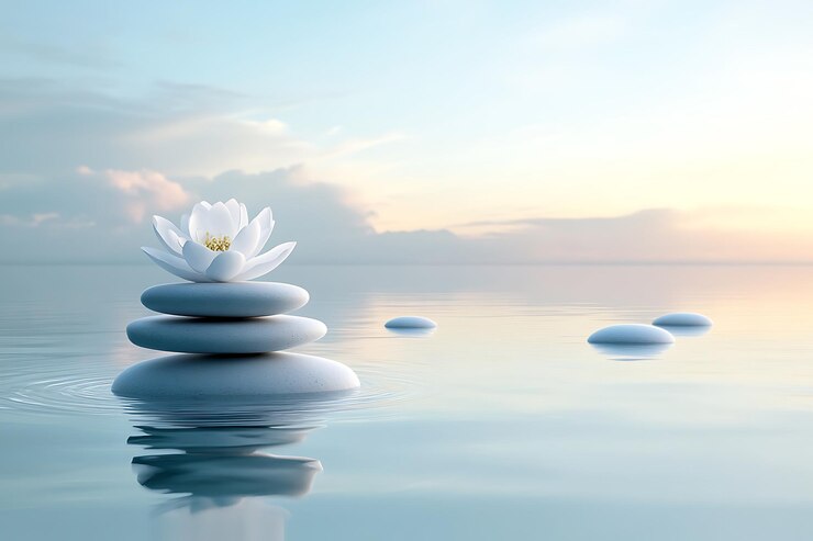 Photo tranquil serenity in a white landscape