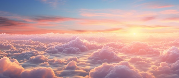 Photo tranquil sky seen from an aircraft