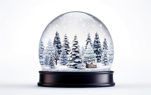 Photo tranquil snow globe delight