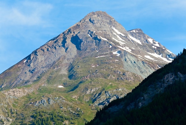 Photo tranquil summer alps mountain, view from grossglockner high alpine road