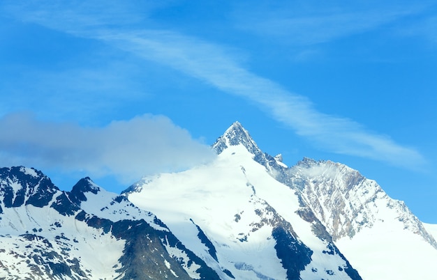 고요한 여름 알프스 산, Grossglockner High Alpine Road에서의 전망