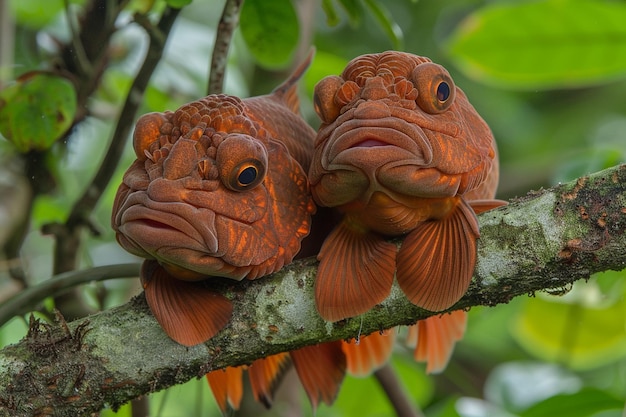 Tranquil Tandem Pair of Harmonious Goldfish