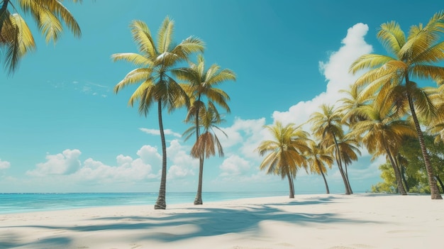 Tranquil Tropical Haven White Sands and Emerald Palms