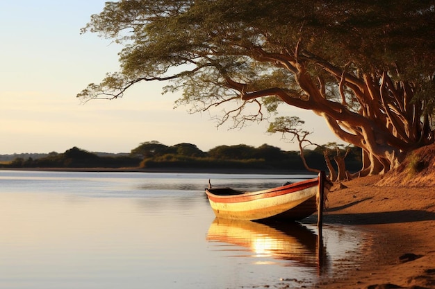 Tranquil Vimba Resting on Sunlit River Sandbanks