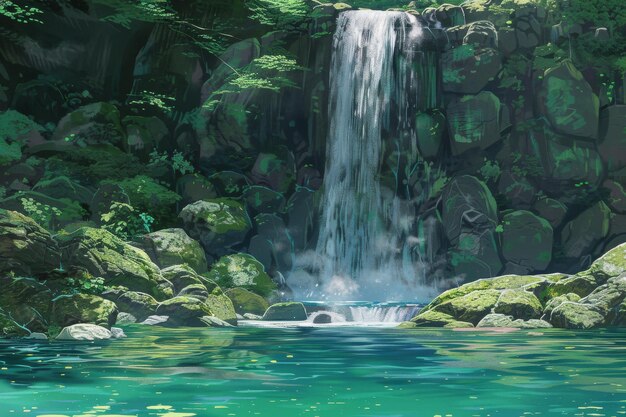 Tranquil Waterfall Oasis