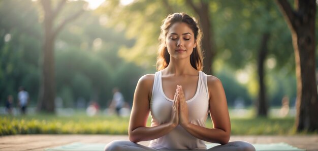 Photo tranquil yoga session