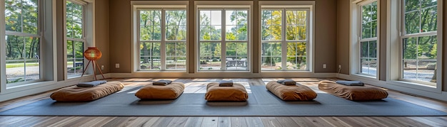 Спокойная студия йоги, предоставляющая оазис для занятых профессионалов