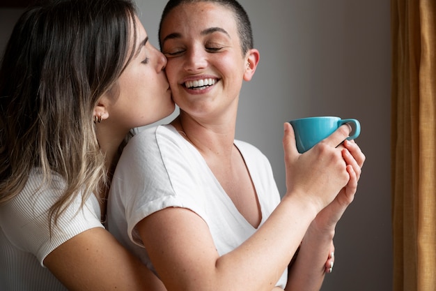 Photo trans couple spending quality time together