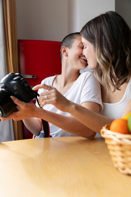 Photo trans couple spending quality time together