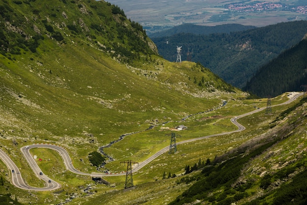 Transfagarasan山道、ルーマニアのカルパティア山脈